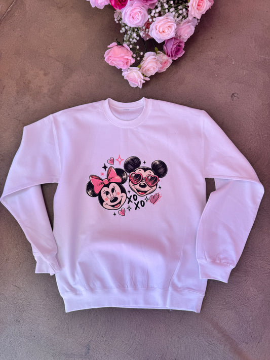 Minnie and Mickey xoxo crewneck